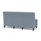 Lesro Siena Armless 3 Seat Tandem Seating No Center Arms, Black, RS RainSong Back, MD Titan Seat SN3102 - alternate 2